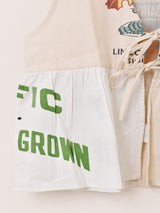 Emerald Motel フィードサック柄 ペプラムベスト