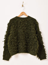 【2色展開】 ループヤーン フリンジ セーター