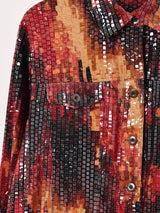 総柄 スパンコール ジャケット