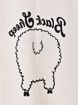 【2色展開】羊 プリント リンガーTシャツ「Black Sheep」