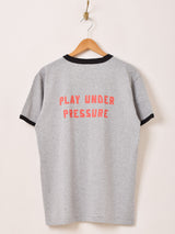 【2色展開】 プリント リンガーTシャツ「TENNIS」