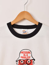 【2色展開】 プリント リンガーTシャツ「TENNIS」