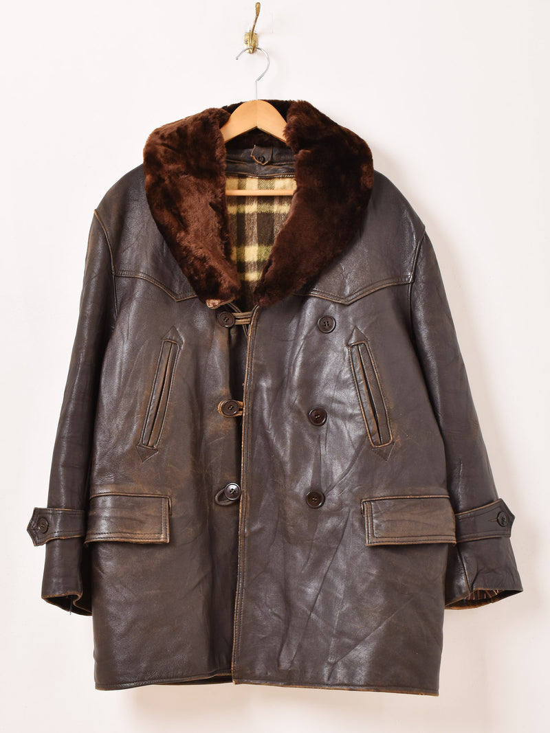 50's〜60's Leather Car Coat – 古着屋Top of the Hillのネット通販サイト