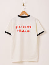 【2色展開】 プリント リンガーTシャツ「TENNIS」