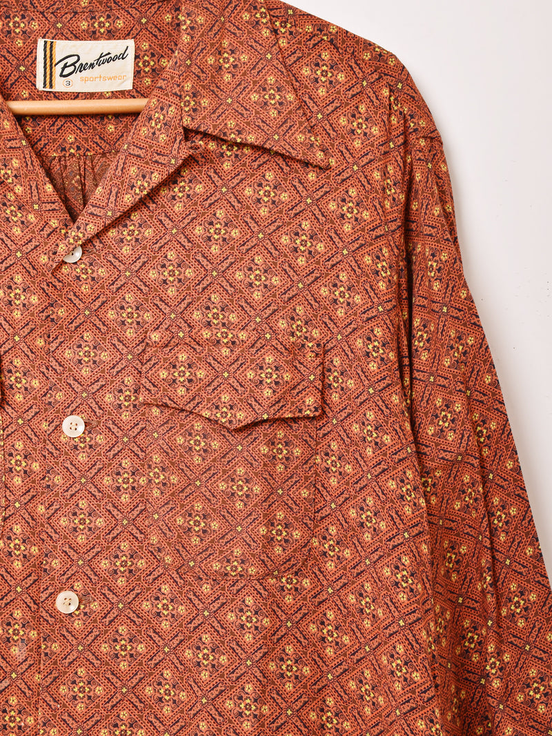 60's アメリカ製 "Brentwood" Rayon Shirt