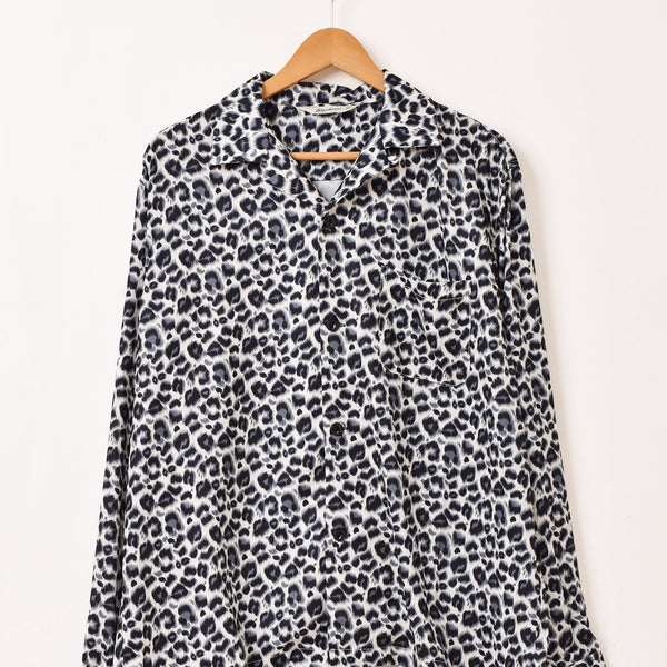 クロス&クロス　ハグオーワー レオパード柄シャツ 2色展開】Backers レオパード柄 オープンカラー 長袖シャツ – 古着屋