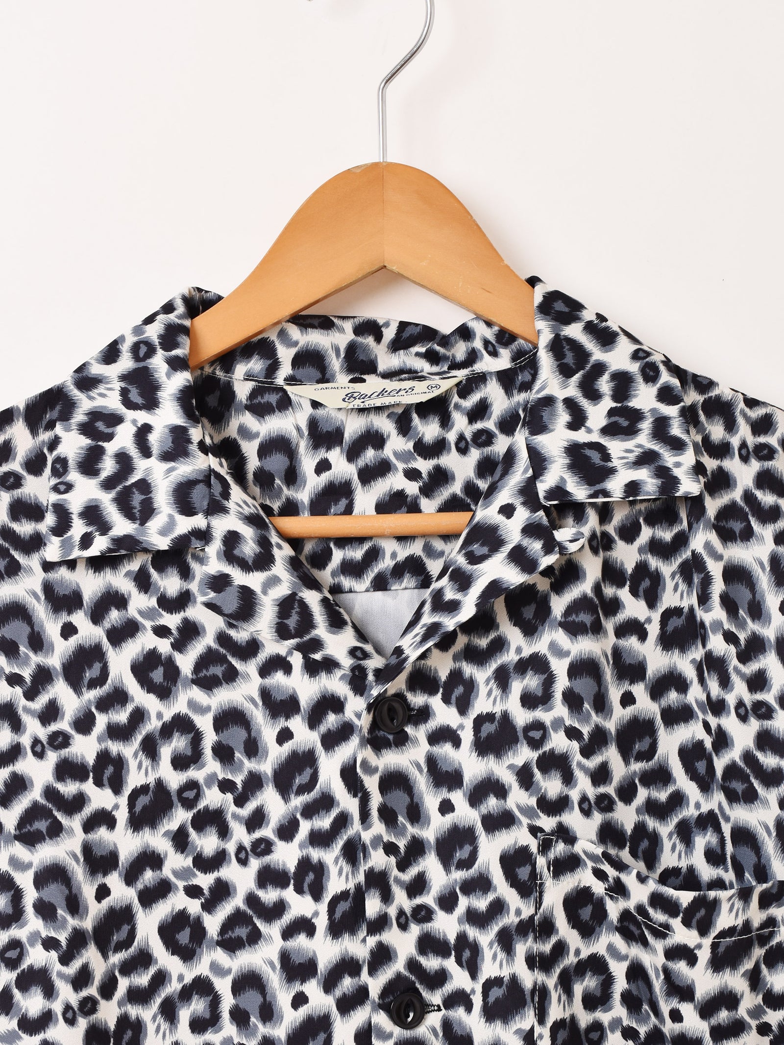 2色展開】Backers レオパード柄 オープンカラー 長袖シャツ – 古着屋