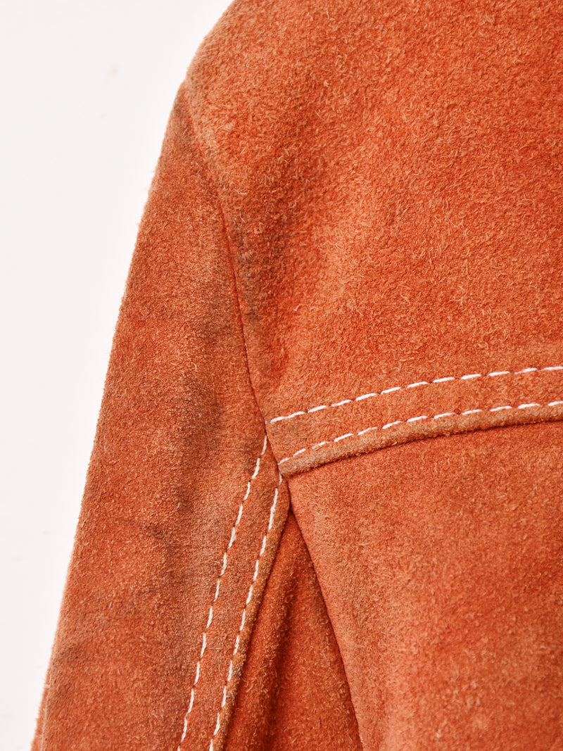 Suede Leather Boa Jacket