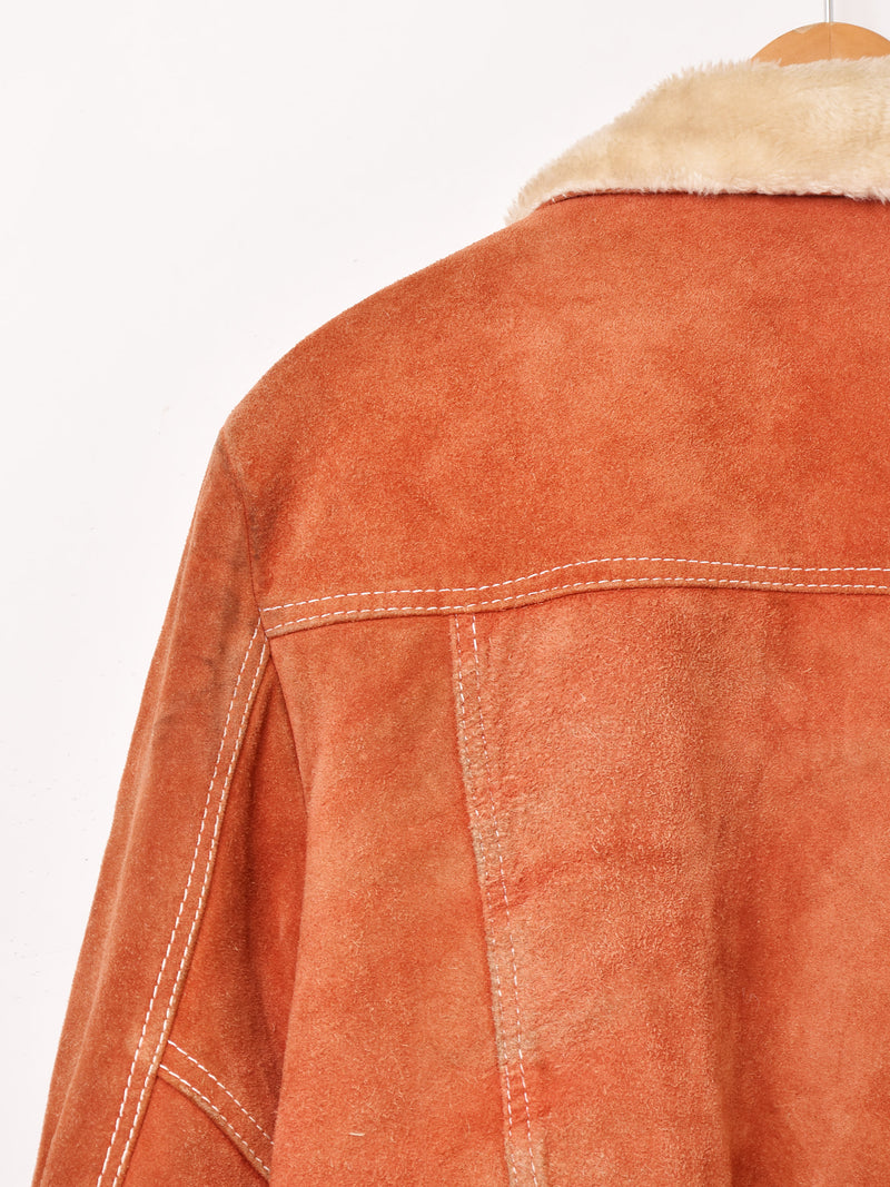 Suede Leather Boa Jacket