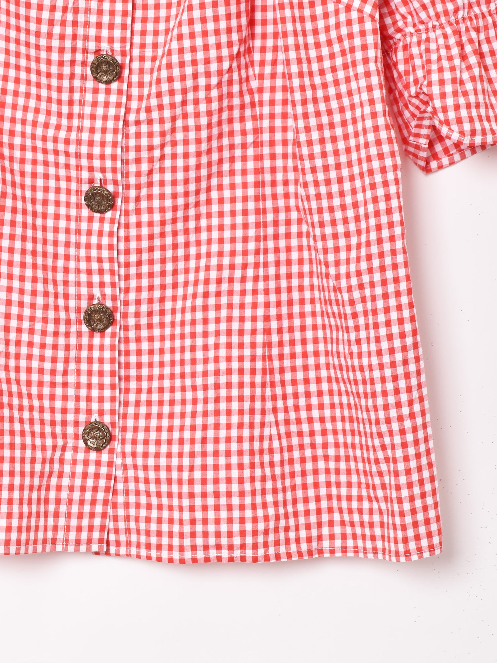 Darich♡ギンガムチェックオフショルトップス♡RED♡レッド ダーリッチ Darich ギンガムチェックオフショルトップス