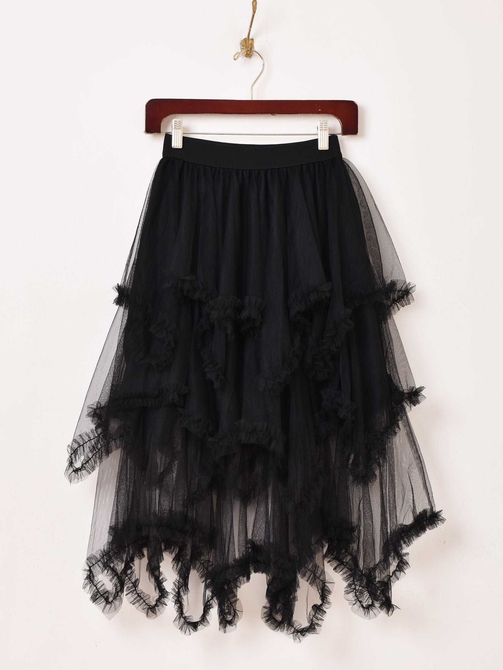 3色展開】Meridian ラッフル アシンメトリー チュールスカート