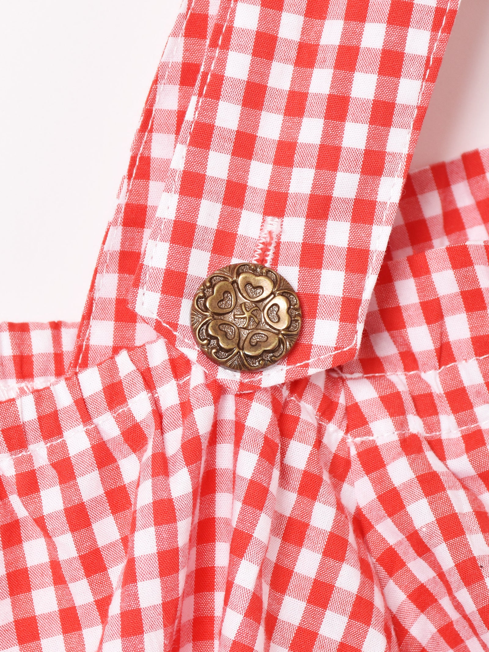 Darich ギンガムチェックオフショルトップス　Red ダーリッチ Darich ギンガムチェックオフショルトップス