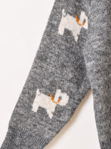 【2色展開】Meridian 犬柄 カーディガン