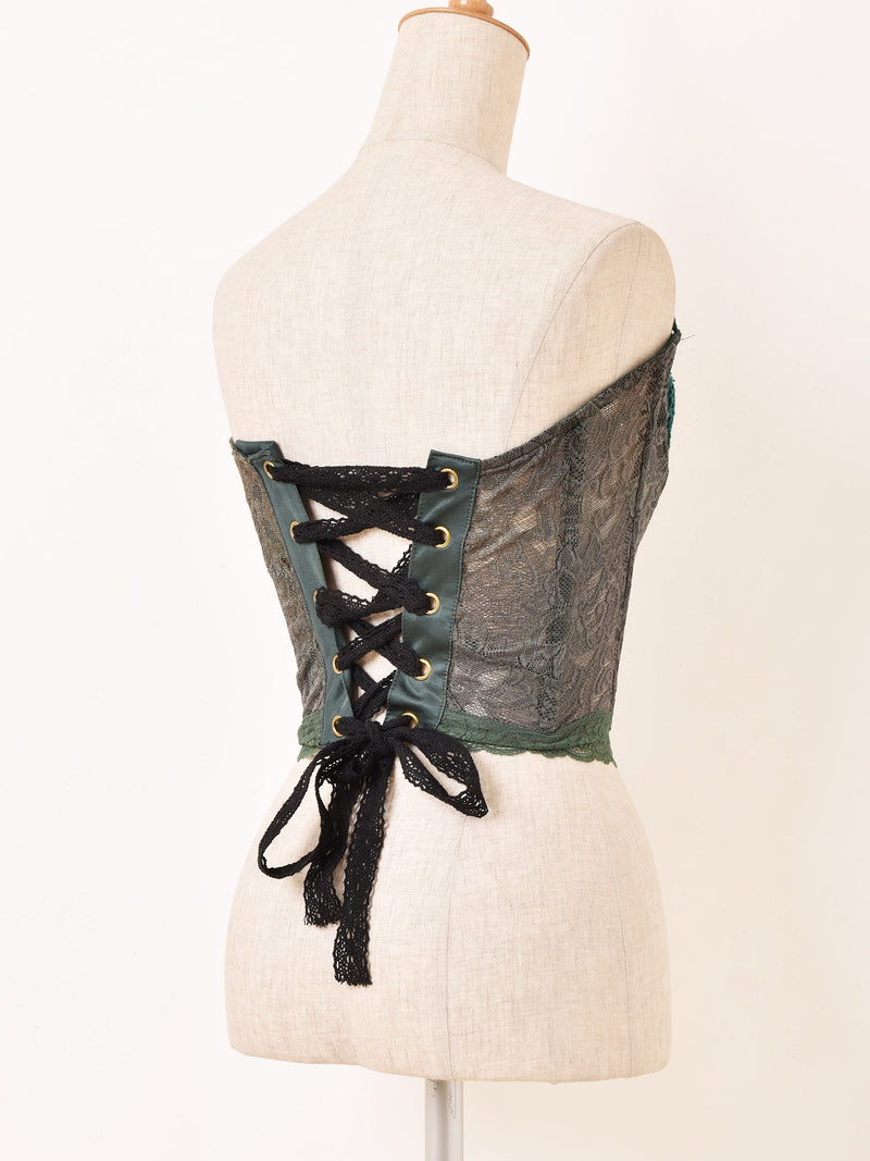 vintage Corset ヴィンテージレースコルセット レース クロシェ コルセット – 古着屋Top of the Hillのネット通販サイト