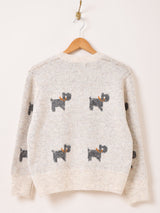 【2色展開】Meridian 犬柄 カーディガン