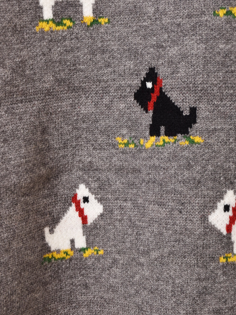 【2色展開】Meridian 犬柄 フード カーディガン