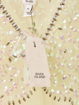 シアー ビーズ刺繍ノースリーブトップス【DEAD STOCK】