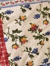 花柄 パッチワーク風 キルティングジャケット