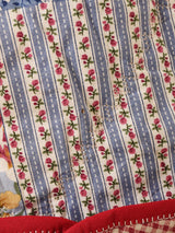 花柄 パッチワーク風 キルティングジャケット