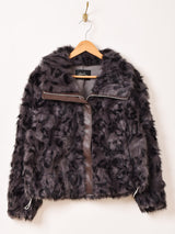【2色展開】Meridian ミックス フェイクファー ジャケット