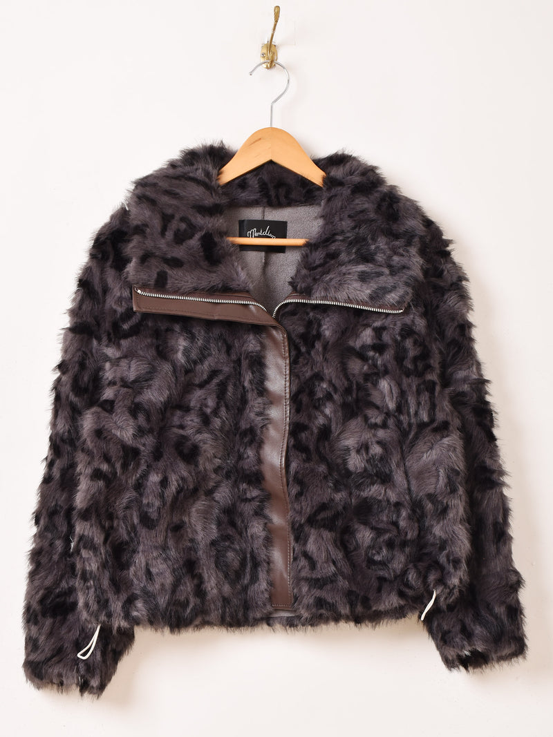 2色展開】Meridian ミックス フェイクファー ジャケット – 古着屋Top