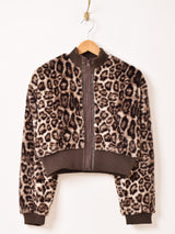 Meridian レオパード柄 フェイクファー ショートブルゾン
