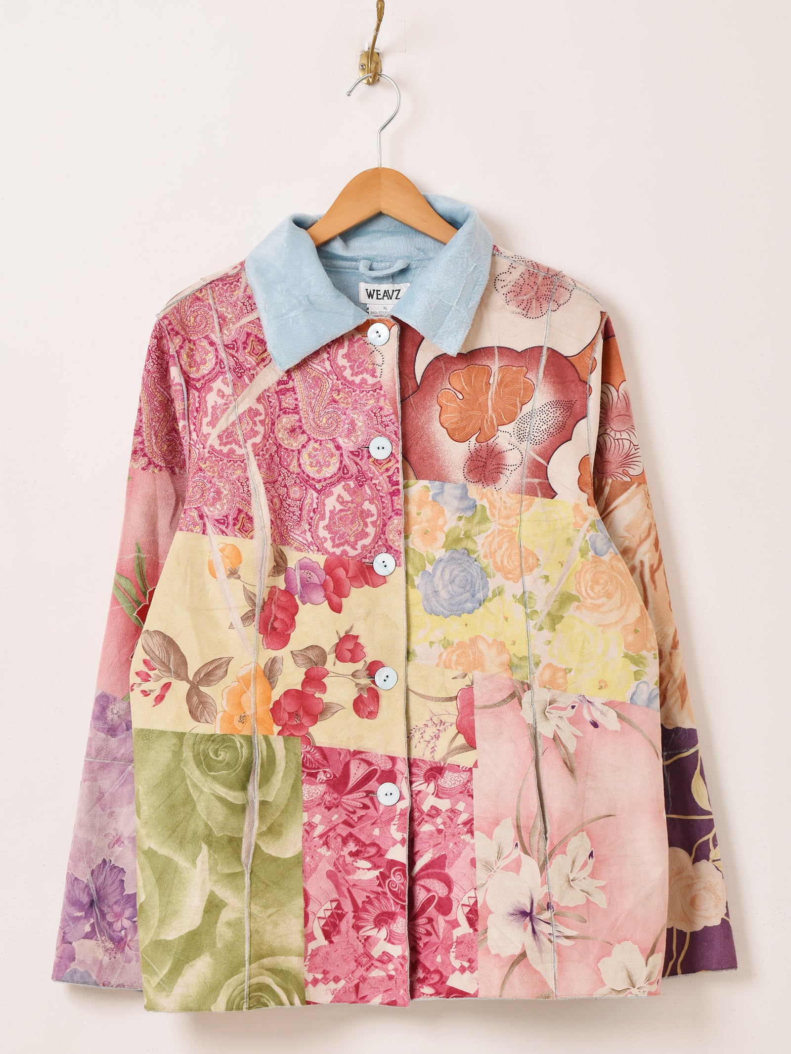 花柄 パッチワーク風 フェイクスエード ジャケット – 古着屋Top of the 