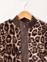 Meridian レオパード柄 フェイクファー ショートブルゾン