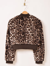Meridian レオパード柄 フェイクファー ショートブルゾン