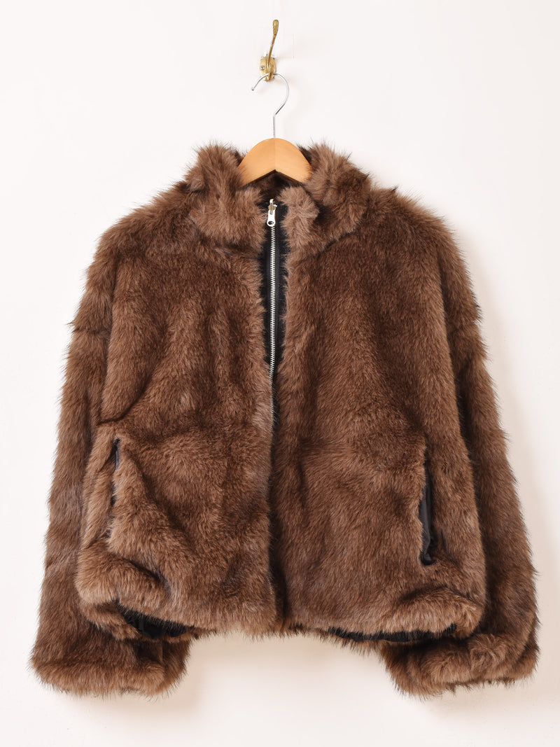 Meridian リバーシブル フェイクファー ブルゾン – 古着屋Top of the
