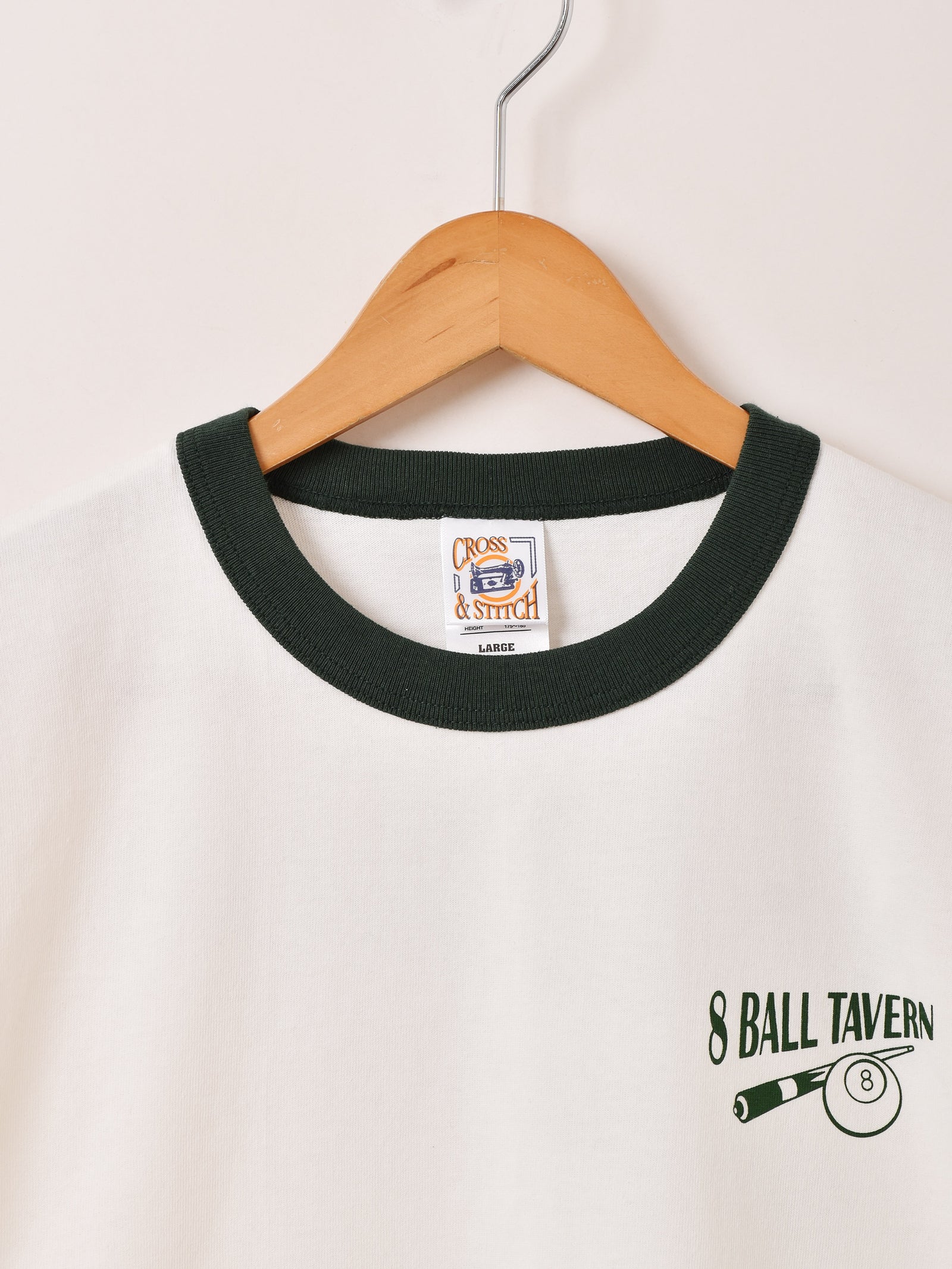 2色展開】 プリント リンガーTシャツ「8BALL TAVERN」 – 古着屋Top of