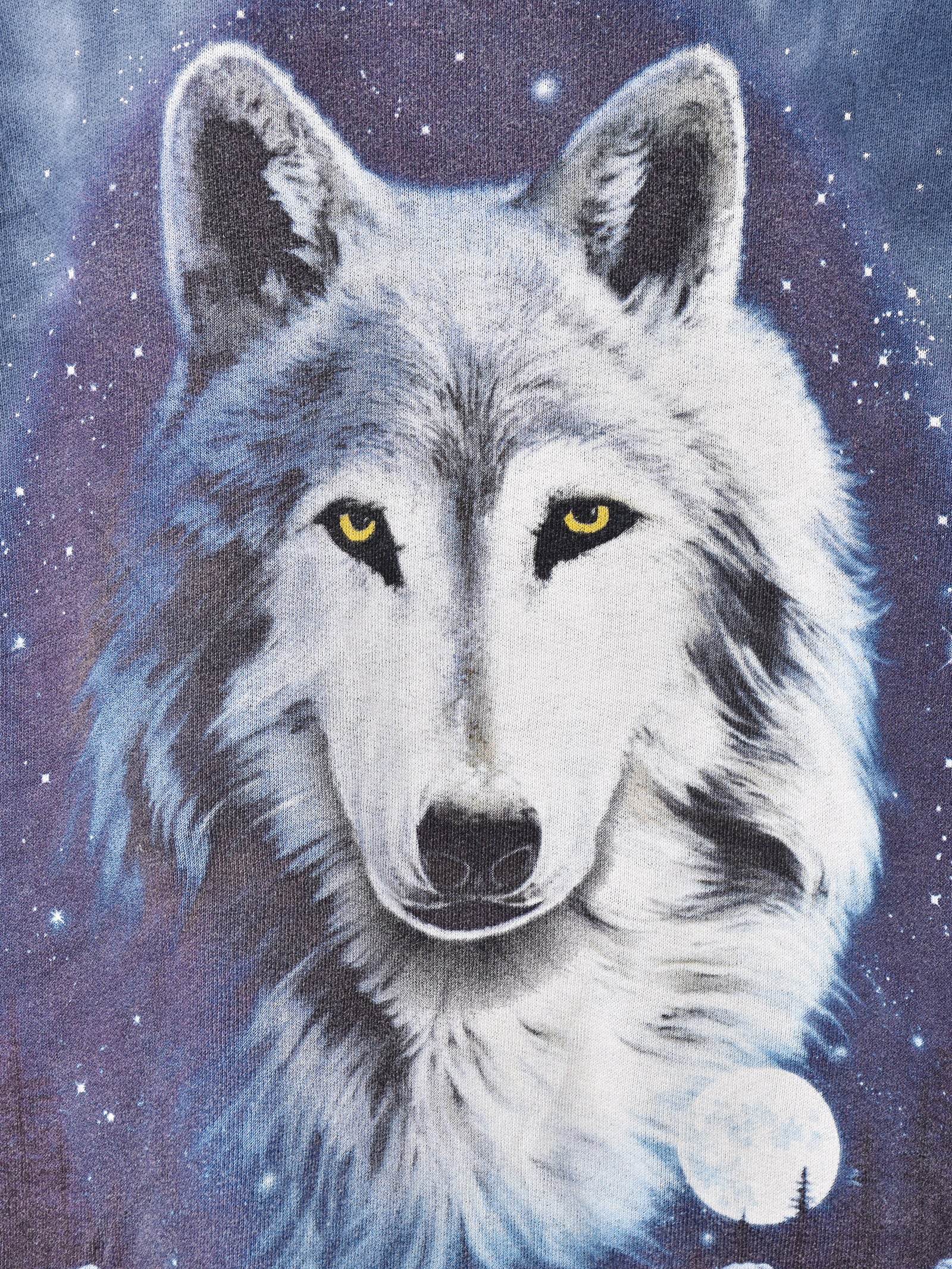 スウェットパーカ　オオカミ　タイダイ染め　総柄　動物　古着　フェード THE MOUNTAIN\" タイダイ染め オオカミプリント スウェットシャツ