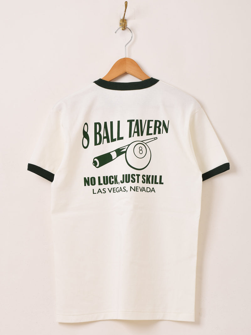 2色展開】 プリント リンガーTシャツ「8BALL TAVERN」 – 古着屋Top of