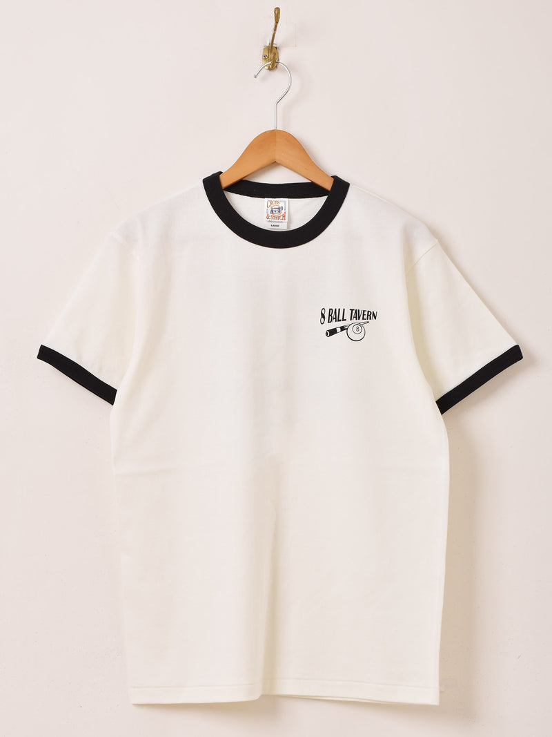 2色展開】 プリント リンガーTシャツ「8BALL TAVERN」 – 古着屋Top of