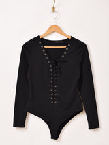 レースアップ ボディスーツ