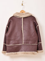 【3色展開】Meridian フェイクムートン ジャケット