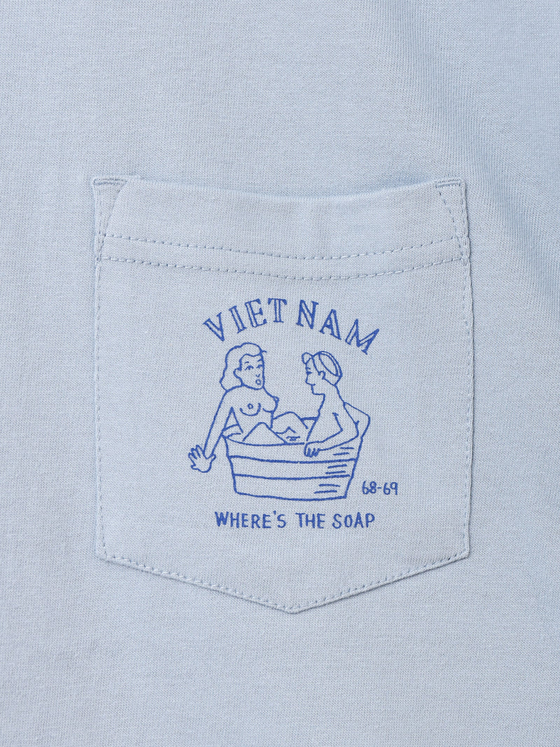 【2色展開】 プリント ポケットTシャツ「VIETNAM」