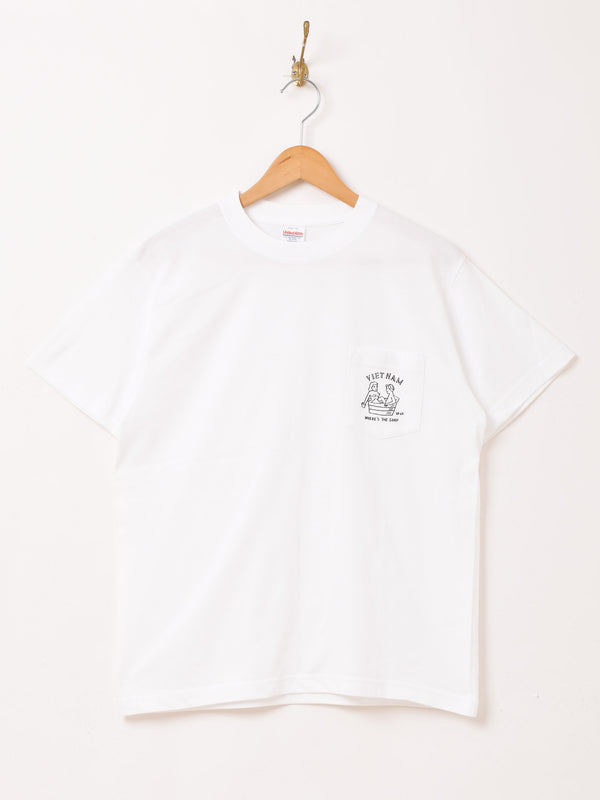 【2色展開】 プリント ポケットTシャツ「VIETNAM」