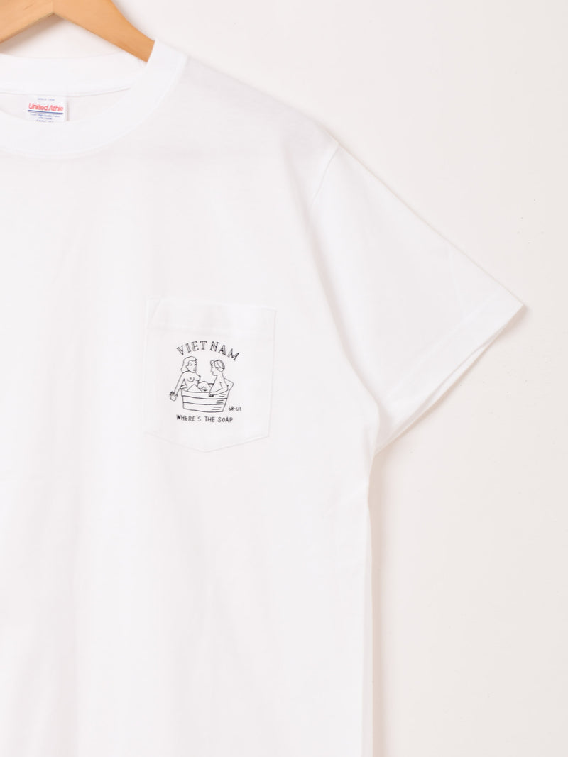 【2色展開】 プリント ポケットTシャツ「VIETNAM」