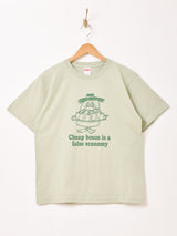 【2色展開】 プリントTシャツ「Cheap booze is a false economy」