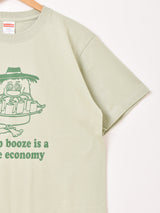 【2色展開】 プリントTシャツ「Cheap booze is a false economy」