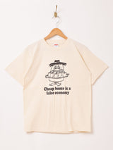 【2色展開】 プリントTシャツ「Cheap booze is a false economy」