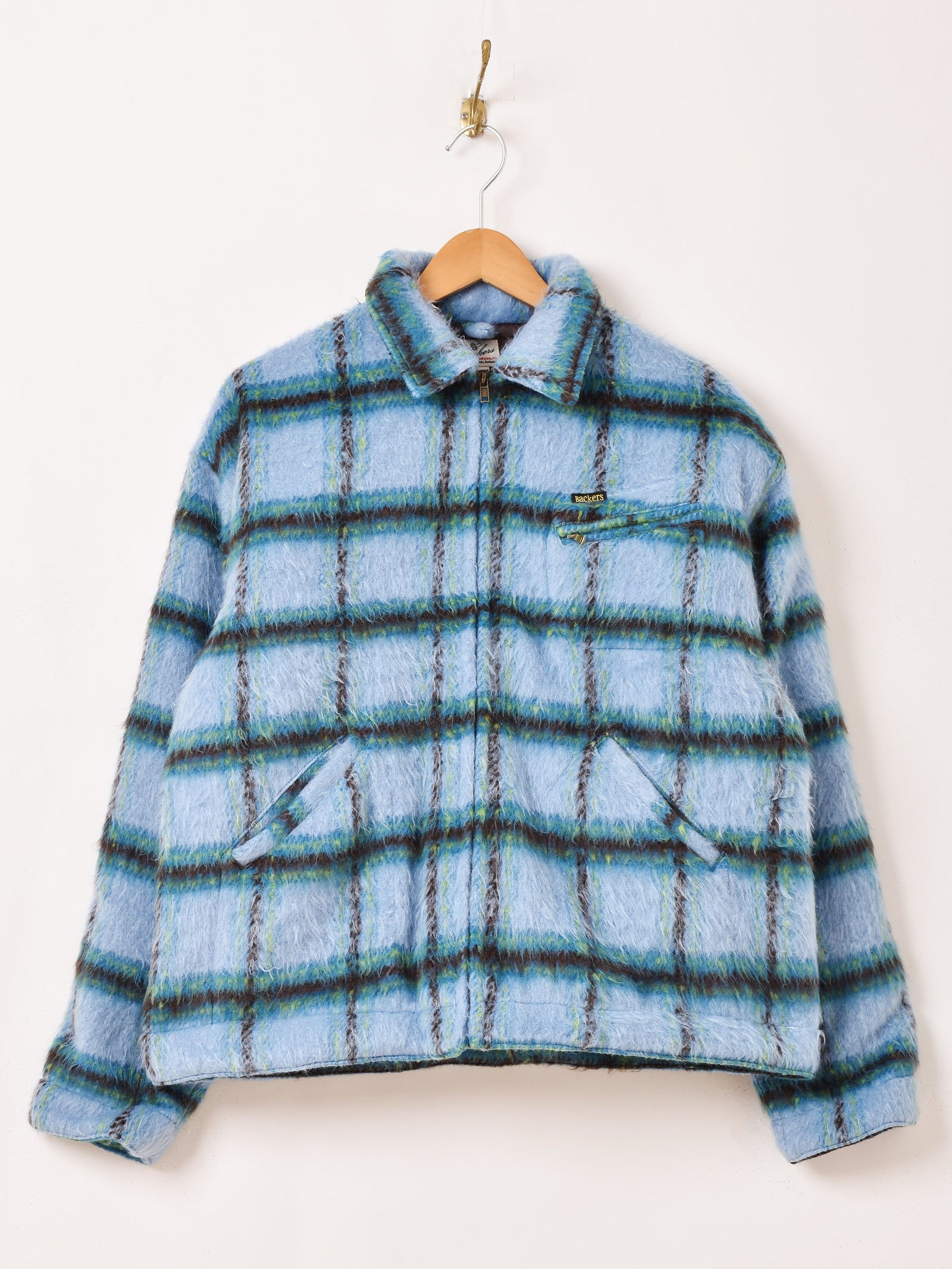 2色展開】Backers 中綿入り ブラッシュドチェック ワークジャケット