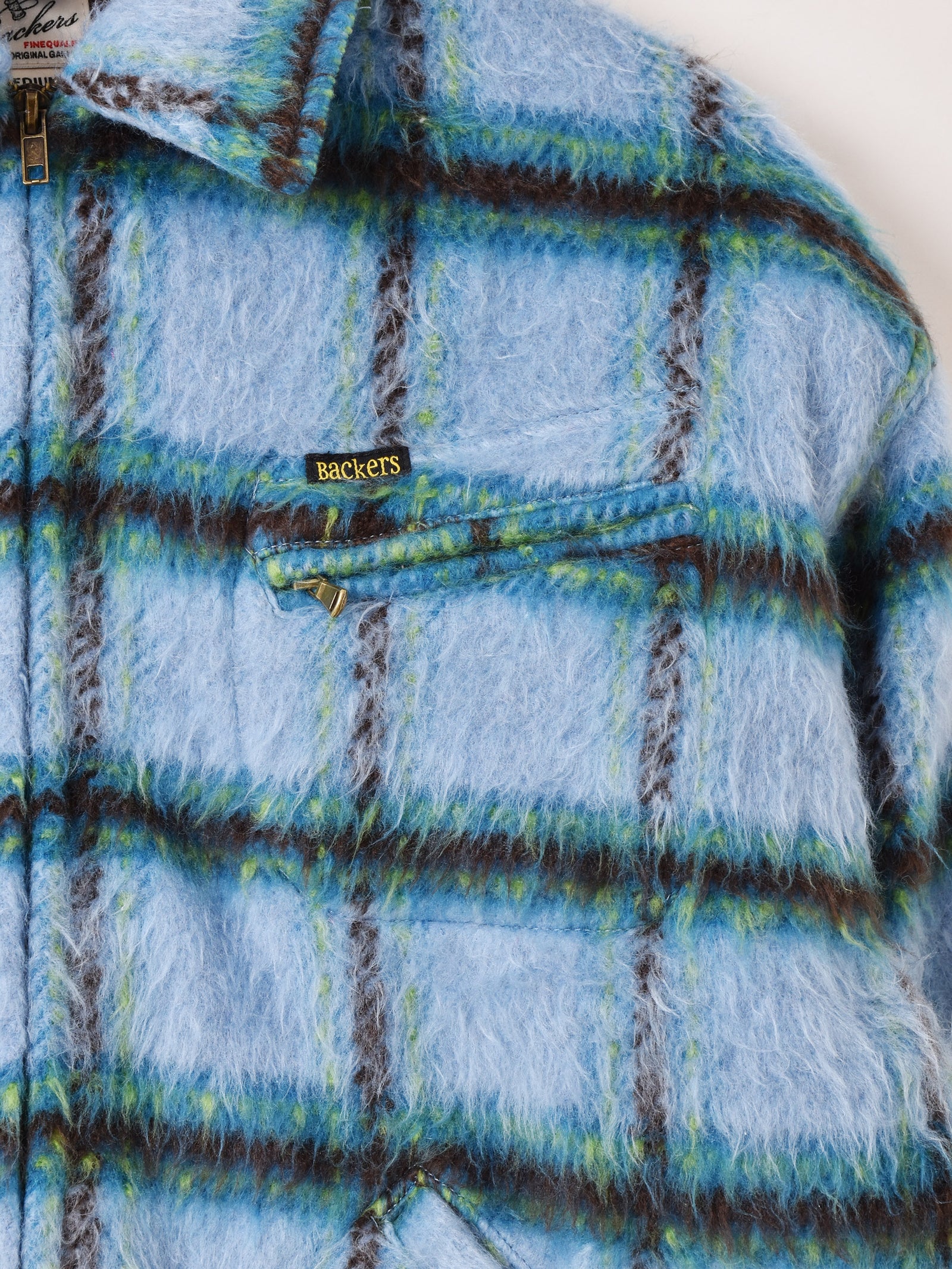 2色展開】Backers 中綿入り ブラッシュドチェック ワークジャケット