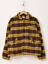 【2色展開】Backers 中綿入り ブラッシュドチェック ワークジャケット