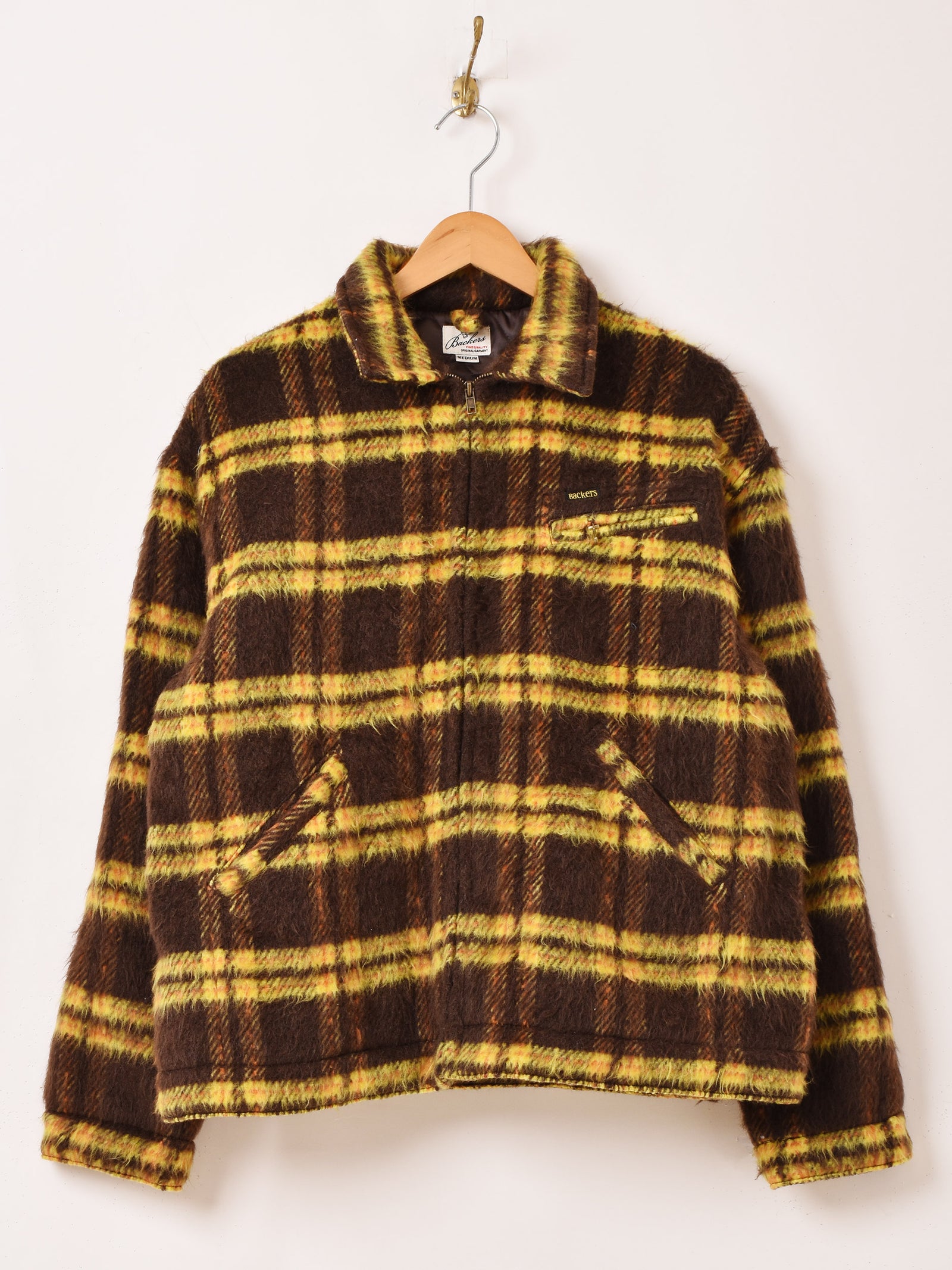 2色展開】Backers 中綿入り ブラッシュドチェック ワークジャケット