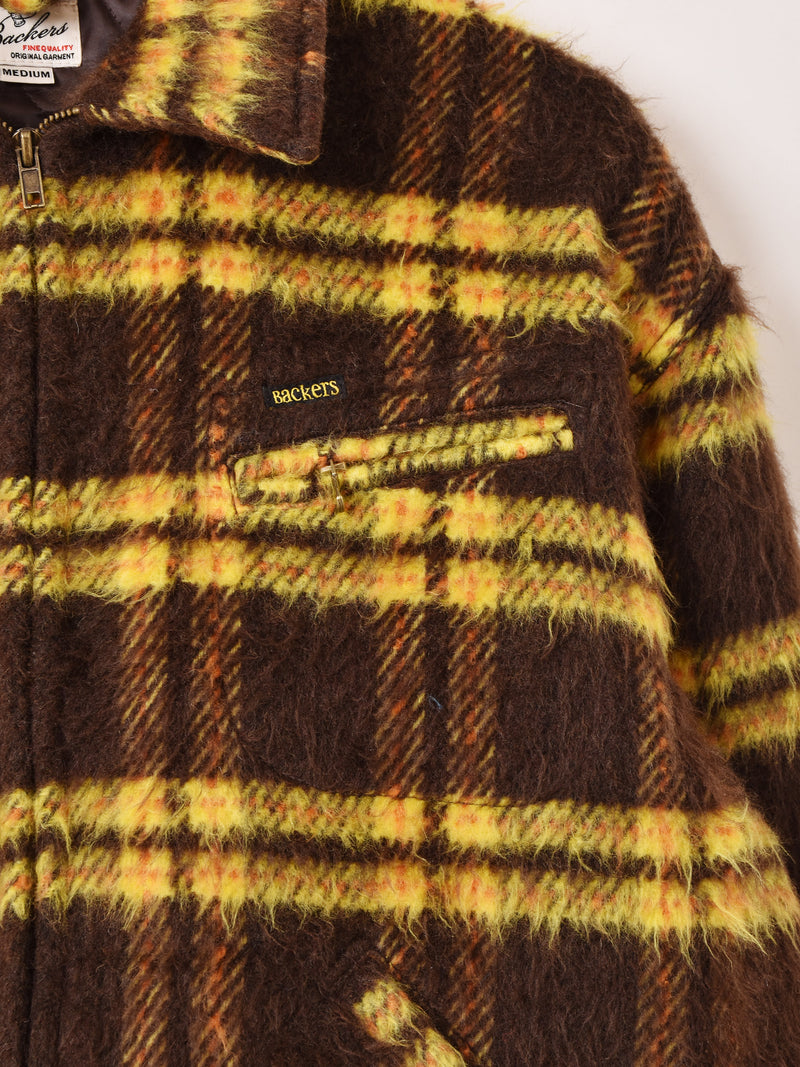 2色展開】Backers 中綿入り ブラッシュドチェック ワークジャケット