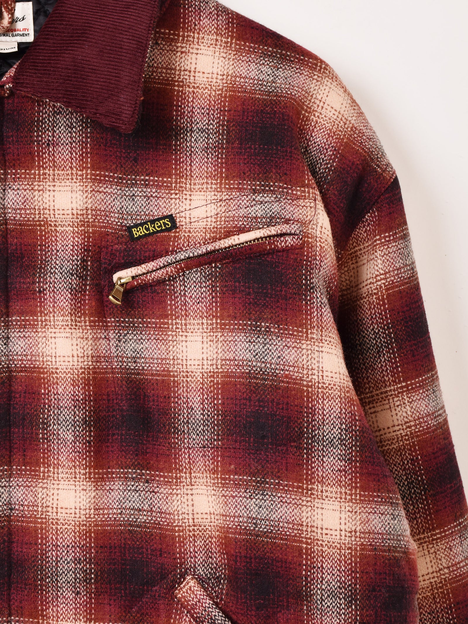 3色展開】Backers 中綿入り チェック柄 ワークジャケット – 古着屋Top
