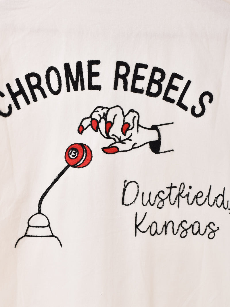【2色展開】Backers 刺繍入り ドリズラージャケット「CHROME REBELS」