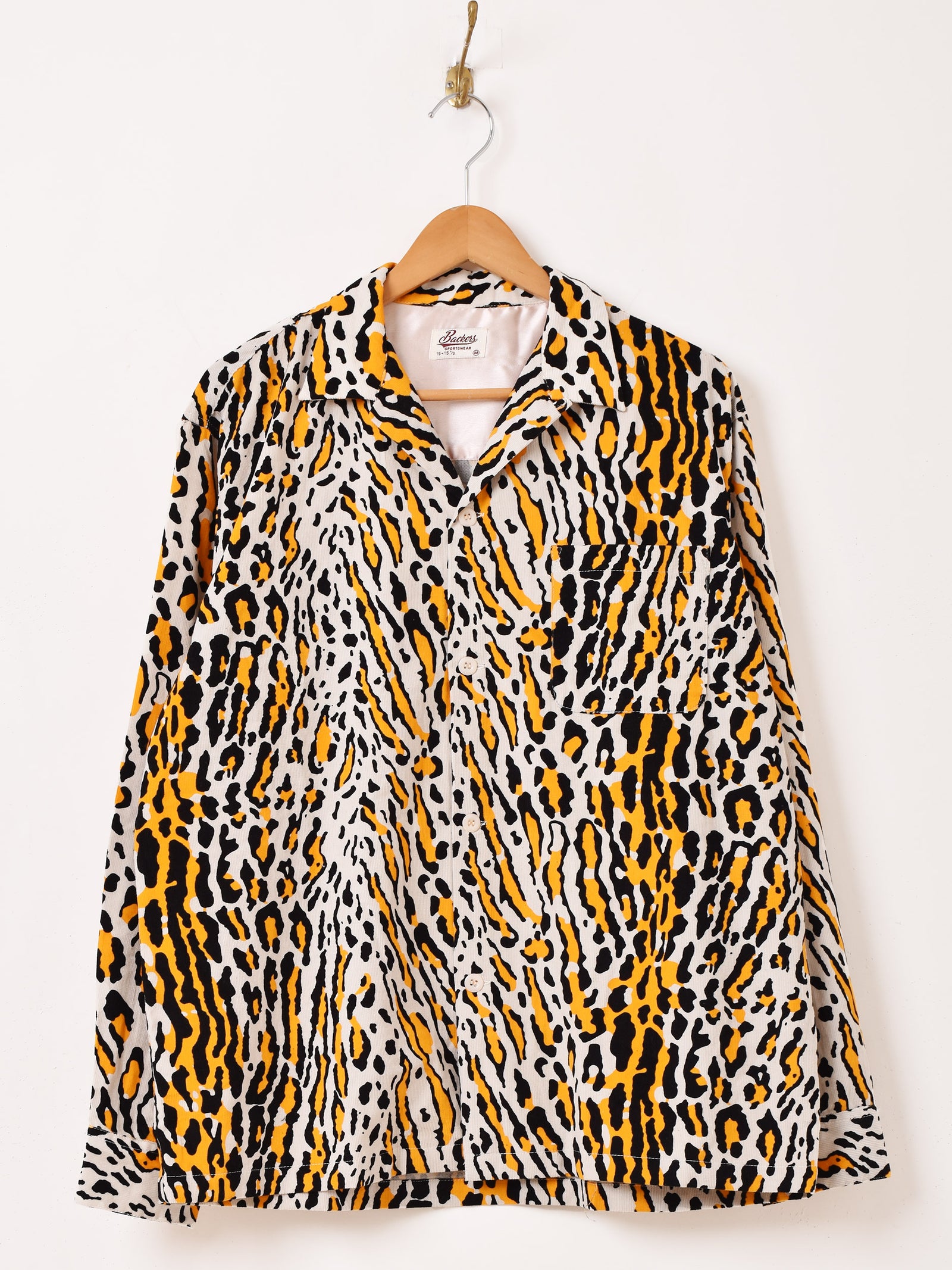 2色展開】Backers レオパード柄 コーデュロイ 長袖シャツ – 古着屋Top
